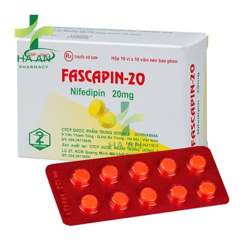 Thuốc Uống Fascapin-20Công ty cổ phần dược phẩm Trung ương 2