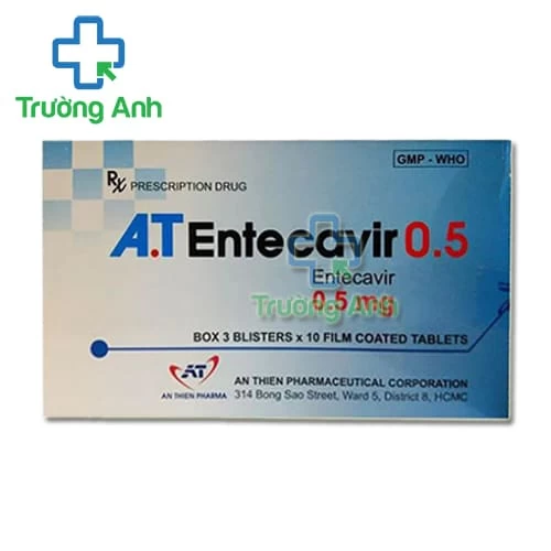 Thuốc Uống A.T Entecavir 0.5Công Ty Cổ Phần Dược Phẩm An Thiên