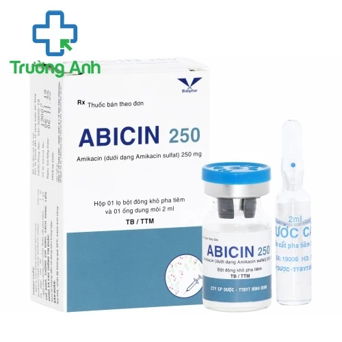 Thuốc Tiêm Abicin 250Công Ty Cổ Phần Dược – Trang Thiết Bị Y Tế Bình Định (Bidiphar)