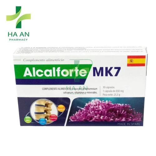 Alcalforte Mk7 - bổ sung canxi, ngừa loãng xương