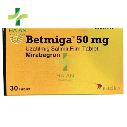 Thuốc Uống Betmiga 50mgNhà sản xuất: Avara Pharmaceutical Technologies Inc.; Cơ sở đóng gói: Astellas Pharma Europe B.V.