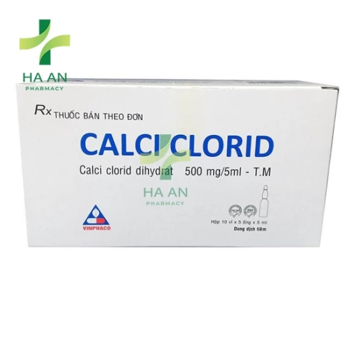 Thuốc Tiêm tĩnh mạch; Tiêm truyền tĩnh mạch Calci CloridCty CP DP Vĩnh Phúc 