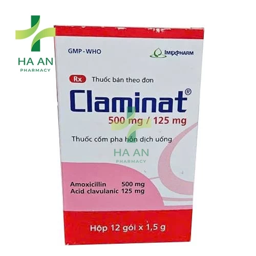 Thuốc Uống Claminat 500mg/125mg Công Ty Cổ Phần Dược Phẩm Imexpharm