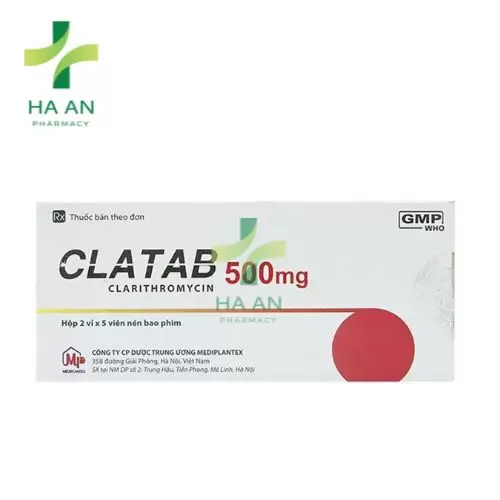 Clatab 500mg - Clarithromycin Mediplantex