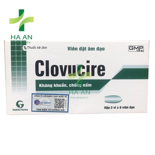 Thuốc Đặt âm đạo Clovucire Công Ty Cổ Phần Dược Phẩm Sao Kim