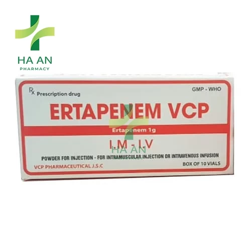 ThuốcTiêm bắp, truyền tĩnh mạchErtapenem VCPCông Ty Cổ Phần Dược Phẩm Vcp