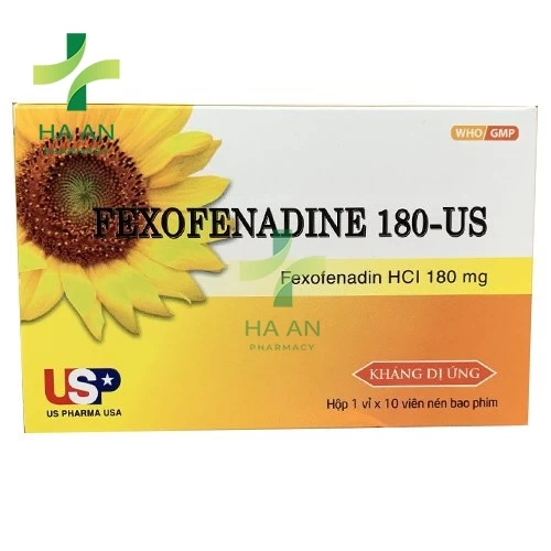 ThuốcUống Fexofenadine 180-USCông Ty Cổ Phần Us Pharma Usa (10 hộp)