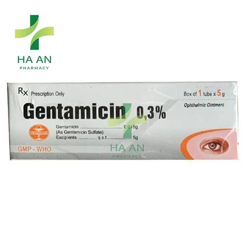 Thuốc Tra mắt Gentamicin 0,3%CTCP Dược phẩm Quảng Bình (10 hộp)