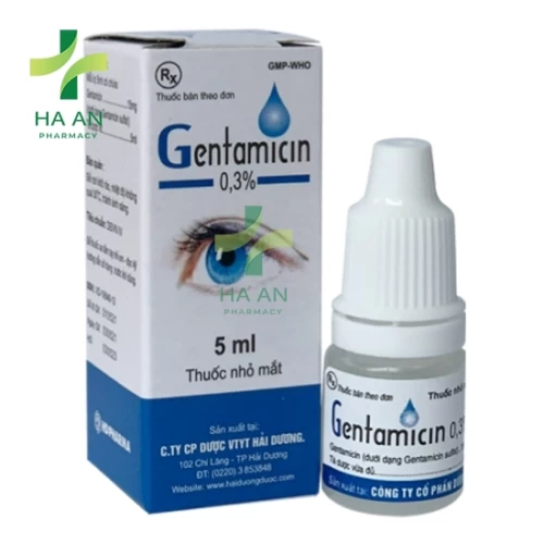 Thuốc Nhỏ mắt Gentamicin 0,3%Công Ty Cổ Phần Dược Vật Tư Y Tế Hải Dương