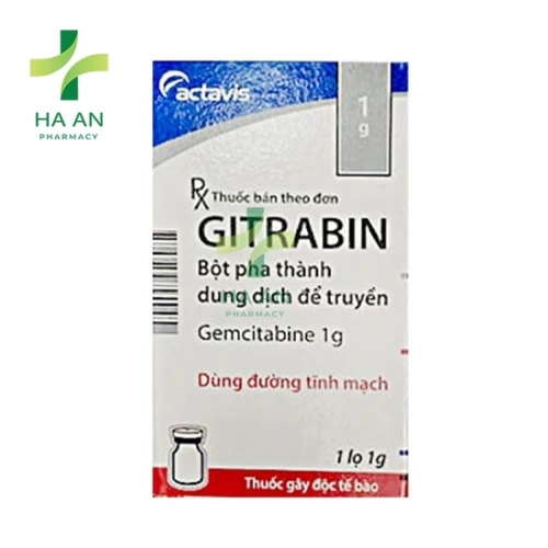 Thuốc Tiêm Gitrabin 1gActavis Italy S.p.A-Nerviano Plant