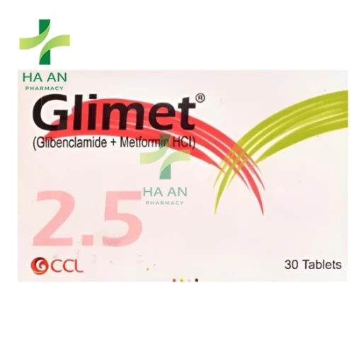 Thuốc Uống Glimet 500mg/2.5 Tablets