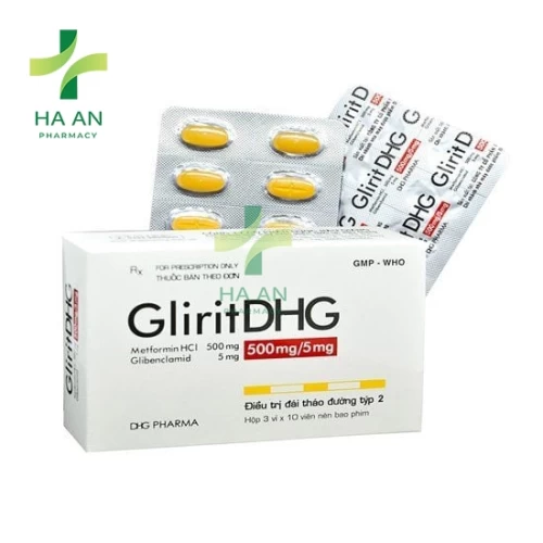 Thuốc Uống GliritDHG 500mg/5mg CTCP Dược Hậu Giang - CN nhà máy DP DHG tại Hậu Giang