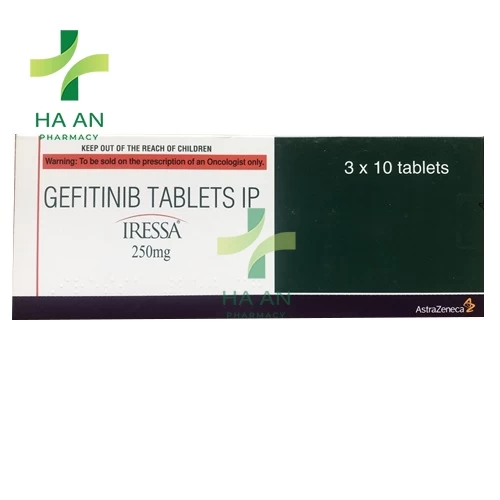 Thuốc Uống Iressa Tab 250mg 30\'sNipro Pharma Corporation, Kagamiishi Plant; đóng gói AstraZeneca UK Limited