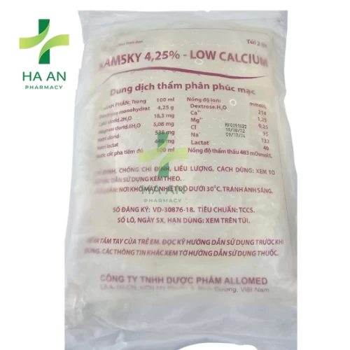 Thuốc Dung dịch thẩm phân Kamsky 4,25%-Low calcium Công ty TNHH Dược phẩm Allomed