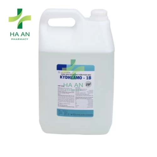 Thuốc Dung dịch thẩm phân Kydheamo - 1B hàm lượng 1000ml chứa 84g Natri bicarbonat, 10 lít- Bidiphar