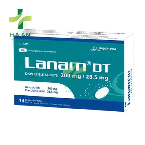 Thuốc Uống Lanam DT 200mg/28.5mg CN CTCP Dược Phẩm Imexpharm NM kháng sinh CN Cao Vĩnh Lộc