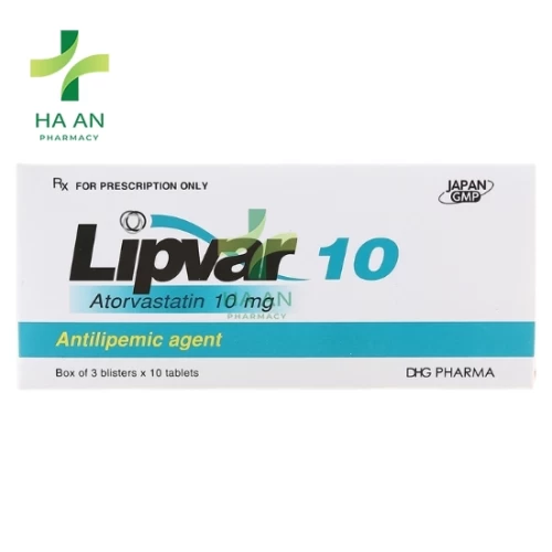 Thuốc uống Lipvar 10CTCP Dược Hậu Giang - CN nhà máy DP DHG tại Hậu Giang