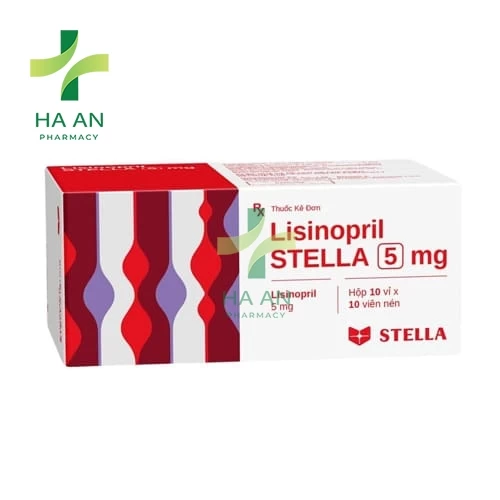 Thuốc Uống Lisinopril STELLA 5 mgCông Ty TNHH Liên Doanh Stellapharm - Chi Nhánh 1