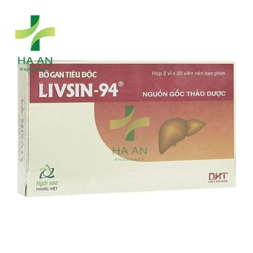 Thuốc Uống BỔ GAN TIÊU ĐỘC LIVSIN-94 Công ty cổ phần dược phẩm Hà Tây