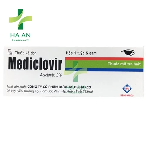 Thuốc Tra mắt MediclovirCông ty cổ phần dược Medipharco