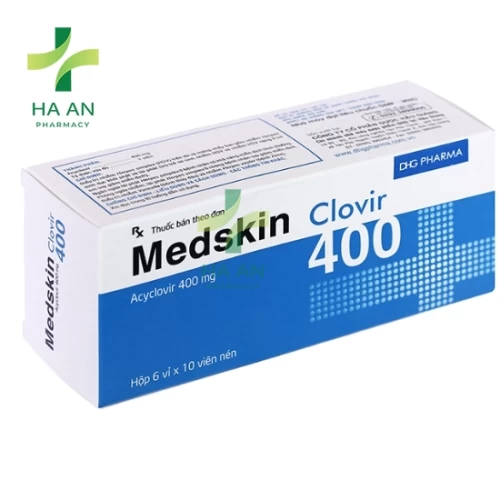 Thuốc UốngMedskin clovir 400Công ty cổ phần Dược Hậu Giang - Chi nhánh nhà máy dược phẩm DHG tại Hậu Giang