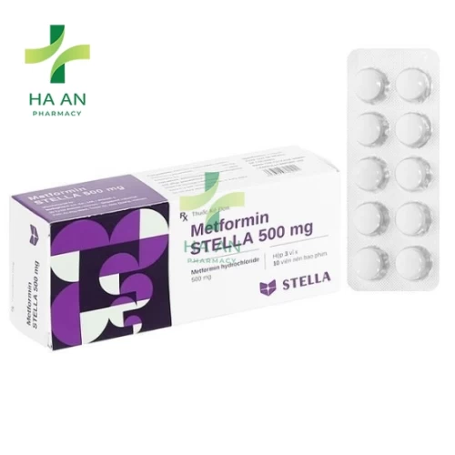 Thuốc Uống Metformin Stella 500mgCông Ty TNHH Liên Doanh Stellapharm - Chi Nhánh 1