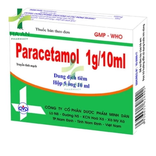 Thuốc Tiêm truyền Paracetamol 1g/10mlCông ty CPDP Minh Dân