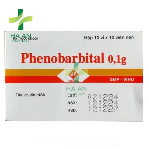 Thuốc UốngPhenobarbital 0,1 gChi nhánh Công ty cổ phần dược phẩm trung ương Vidipha Bình Dương