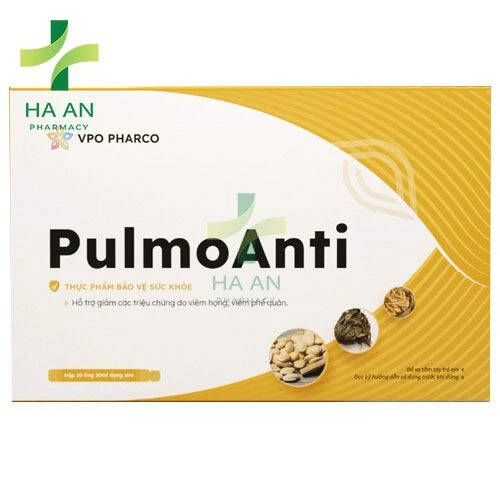 Pulmoanti Hỗ trợ giảm ho, hỗ trợ giảm đờm, hỗ trợ giảm đau rát họng