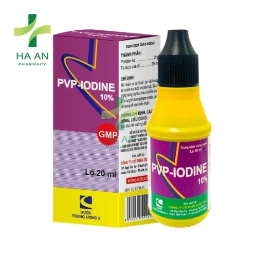 Thuốc Dùng ngoài,Dung dịch dùng ngoài PVP-IODINE 10%Công Ty Cổ Phần Dược Trung Ương 3