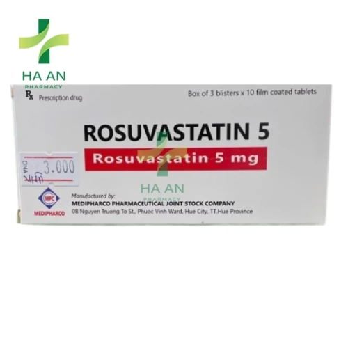 Thuốc Uống Rosuvastatin 5Công ty CP dược Medipharco