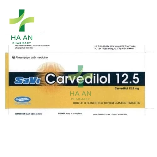 Thuốc Uống Savi Carvedilol 12.5Công Ty Cổ Phần Dược Phẩm Savi