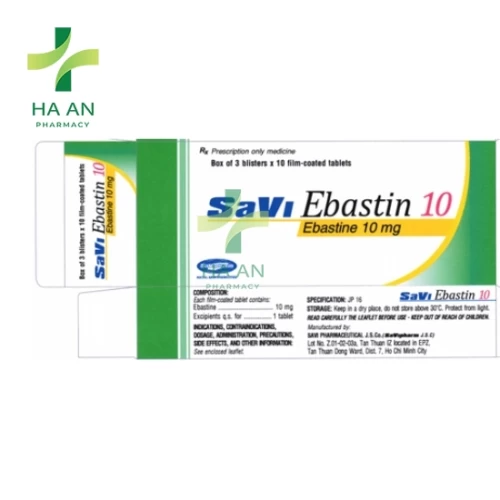 Thuốc Uống SaVi Ebastin 10Công Ty Cổ Phần Dược Phẩm Savi