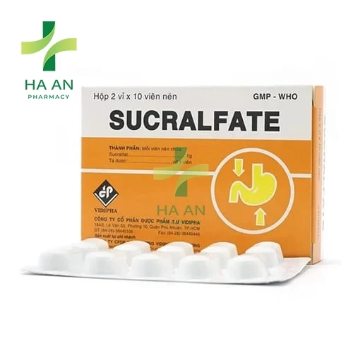 Thuốc uống SucralfatChi nhánh Công ty cổ phần dược phẩm trung ương Vidipha Bình Dương