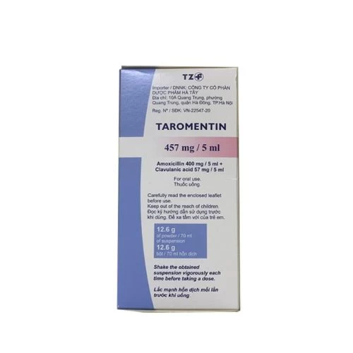 Thuốc Uống Taromentin 457mg/5ml Tarchomin Pharmaceutical Works "Polfa" S.A.