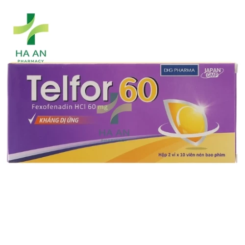 Thuốc Uống Telfor 60CTCP Dược Hậu Giang - CN nhà máy DP DHG tại Hậu Giang