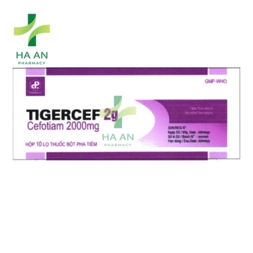 Thuốc Tiêm TIGERCEF 2GCông ty cổ phần dược phẩm Trung ương 1 - Pharbaco.
