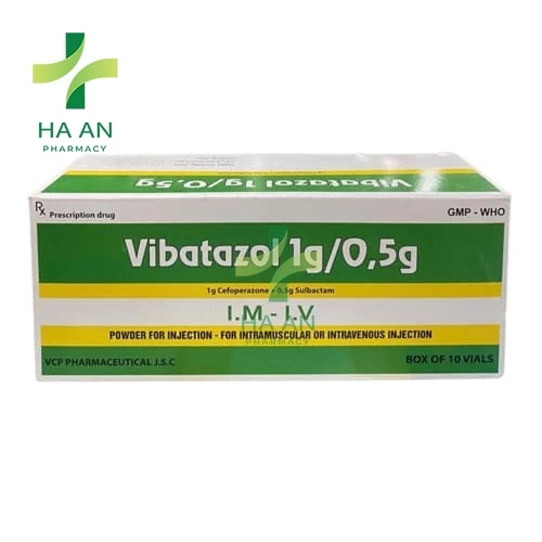 Thuốc Tiêm bắp hoặc Tiêm truyền tĩnh mạch Vibatazol 1g/0,5g - Dược Phẩm Vcp