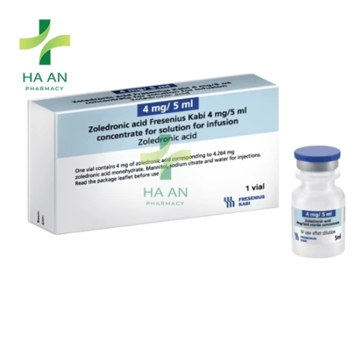 Thuốc Tiêm truyền tĩnh mạch Zoledronic Acid Fresenius Kabi 4mg/5mlCSSX: Fresenius Kabi Austria GmbH CSĐG: Fresenius Kabi Austria GmbH