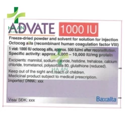 Thuốc Tiêm tĩnh mạch Advate 1.000IU 2ml