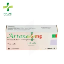 Artane 5mg - Trihexyphenidyl Sanofi