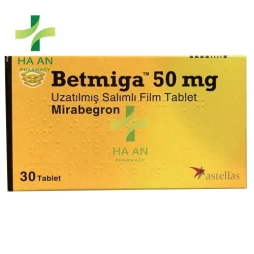 Thuốc Uống Betmiga 50mgNhà sản xuất: Avara Pharmaceutical Technologies Inc.; Cơ sở đóng gói: Astellas Pharma Europe B.V.