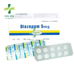 Thuốc Uống Diazepam 5mgChi nhánh Công ty cổ phần dược phẩm trung ương Vidipha Bình Dương