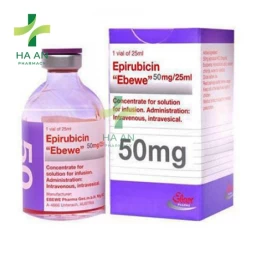 Thuốc Tiêm truyền Epirubicin \"Ebewe\" 50mg/25ml 1\'sEbewe Pharma Ges.m.b.H.Nfg.KG