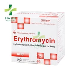Thuốc Uống ErythromycinCông Ty Cổ Phần Dược Phẩm Khánh Hòa