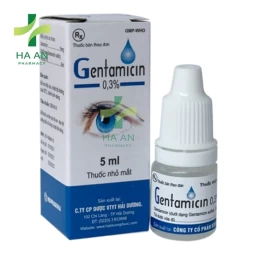 Thuốc Nhỏ mắt Gentamicin 0,3%Công Ty Cổ Phần Dược Vật Tư Y Tế Hải Dương
