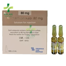 Thuốc Tiêm truyền tĩnh mạch - Tiêm bắp Gentamicin Kabi 80mg/2mlCty CP Fresenius Kabi Việt Nam