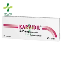 Thuốc Uống Karvidil 6.25mgJSC "Grindeks"