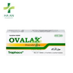 Viên nhuận tràng Ovalax - Bisacodyl 5mg Traphaco