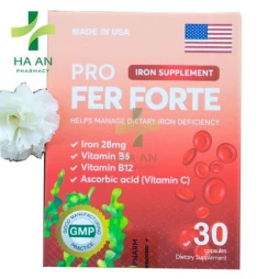 PRO FER FORTE bổ sung sắt hỗ trợ người thiếu máu